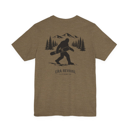 Sasquatch Snowboarder Graphic Tee