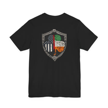 Firefighter Irish American Shield T-Shirt