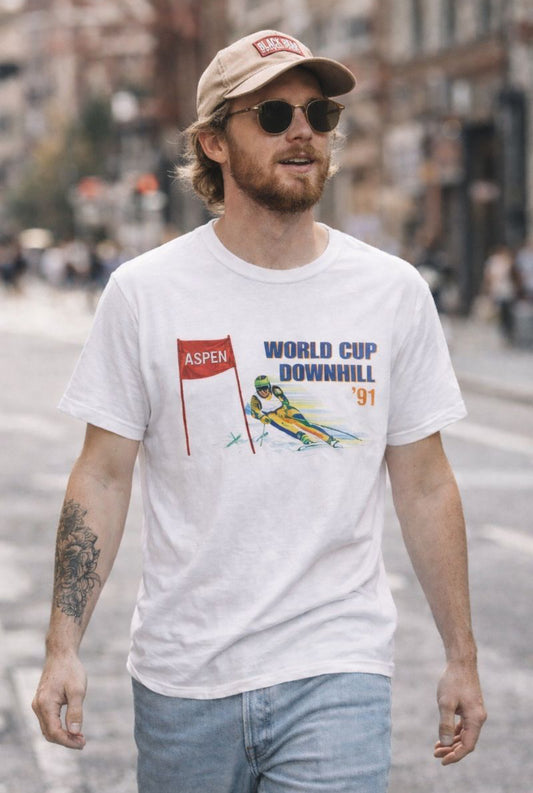World Cup Downhill '91 Ski T-Shirt