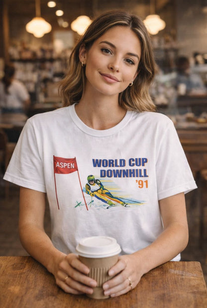 World Cup Downhill '91 Ski T-Shirt