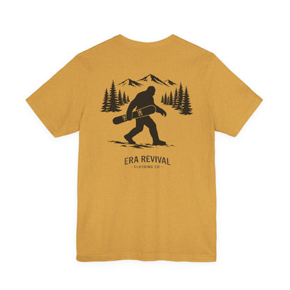 Sasquatch Snowboarder Graphic Tee