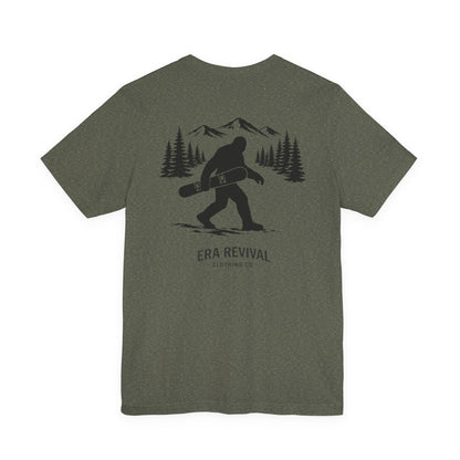 Sasquatch Snowboarder Graphic Tee
