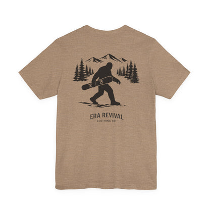 Sasquatch Snowboarder Graphic Tee
